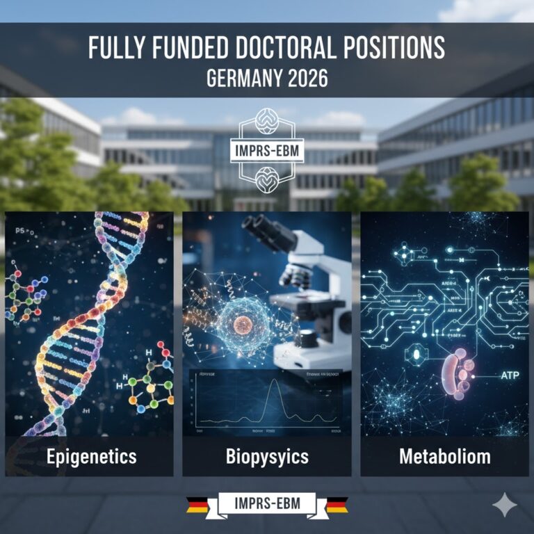 Fully Funded Doctoral Positions in Epigenetics, Biophysics and Metabolism Germany 2026 | IMPRS-EBM
