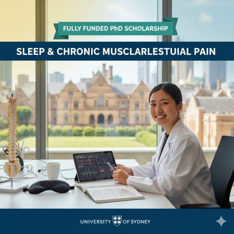 Fully Funded PhD Scholarship in Sleep and Chronic Musculoskeletal Pain at the University of Sydney